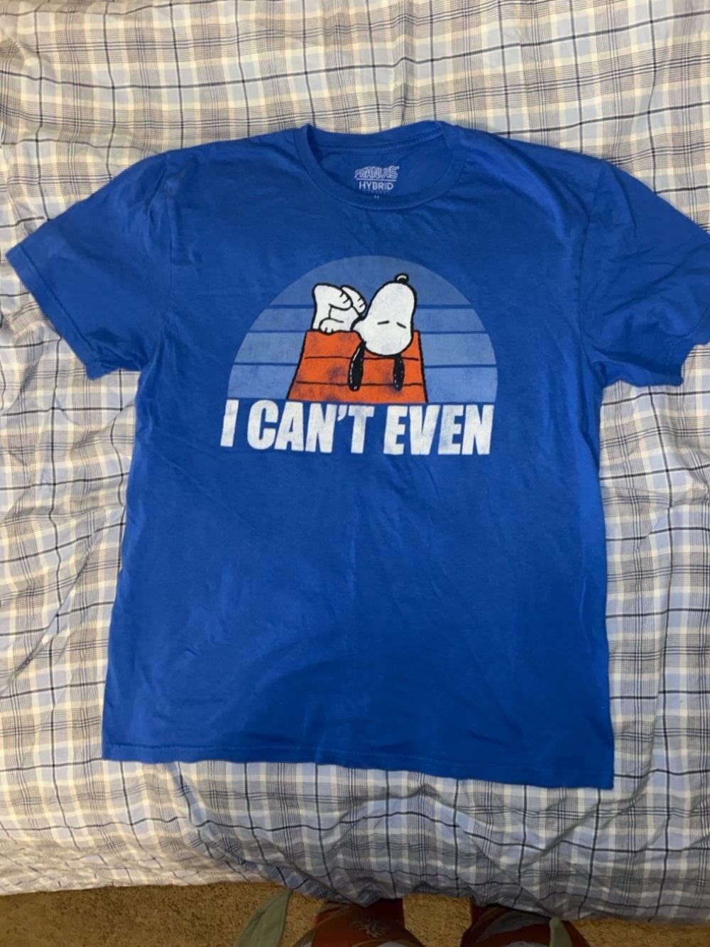 Peanuts Snoopy “I Can’t Even” Graphic Tee Blue Size Medium